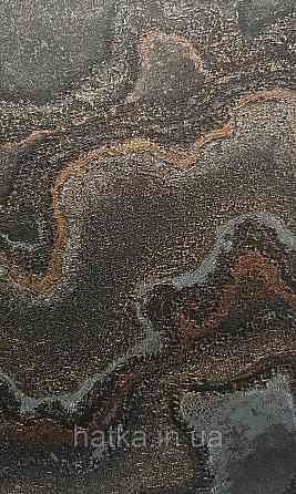 Шпалери вінілові на флізеліні AS creation Della Natura 1.06Х10 абстракція хвилі чорні сірі із золотом Київ