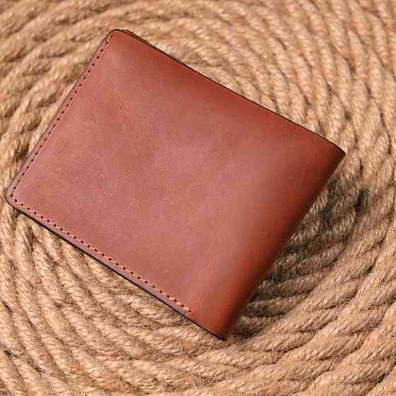 Чоловічий шкіряний гаманець у дві додавання Серце GRANDE PELLE 16736 Світло-коричневий Київ