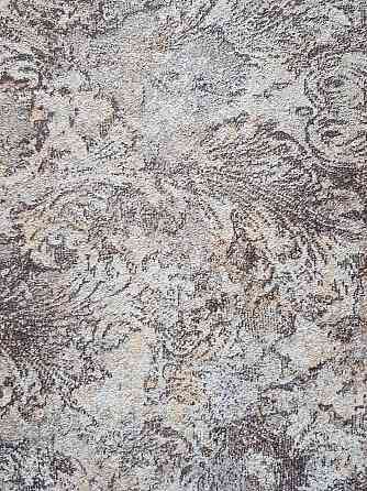 Шпалери вінілові на флізеліні гарячого тиснення DU&KA 1.06х10 вензель основа під штукатурку сірі коричневі Київ