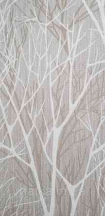 Шпалери вінілові на флізеліні гарячого тиснення Sintra Atmosphere метрові дерева гілки коричневі беж 512036 Київ