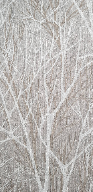 Обои виниловые на флизелине горячего тиснения Sintra Atmosphere метровые деревья ветки коричневые беж 512036 Киев - изображение 3