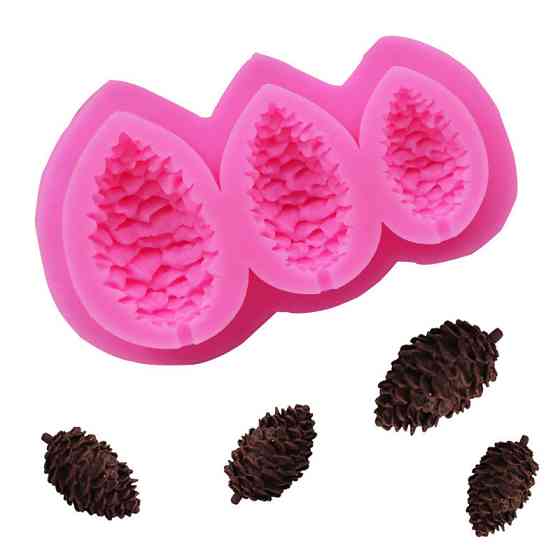 Молд силиконовый Шишки 75 на 110 мм розовый Киев