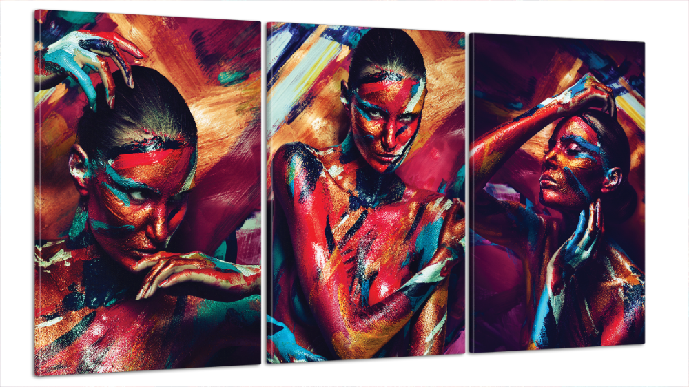 Модульна картина Дівчина Фарби Art-35_B3 Київ - фото 1