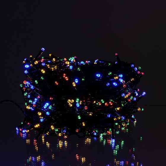 Garlando Новорічна гірлянда вулична 50 м 500 LED з сонячною батареєю чорний провід Мультиколір Коломыя