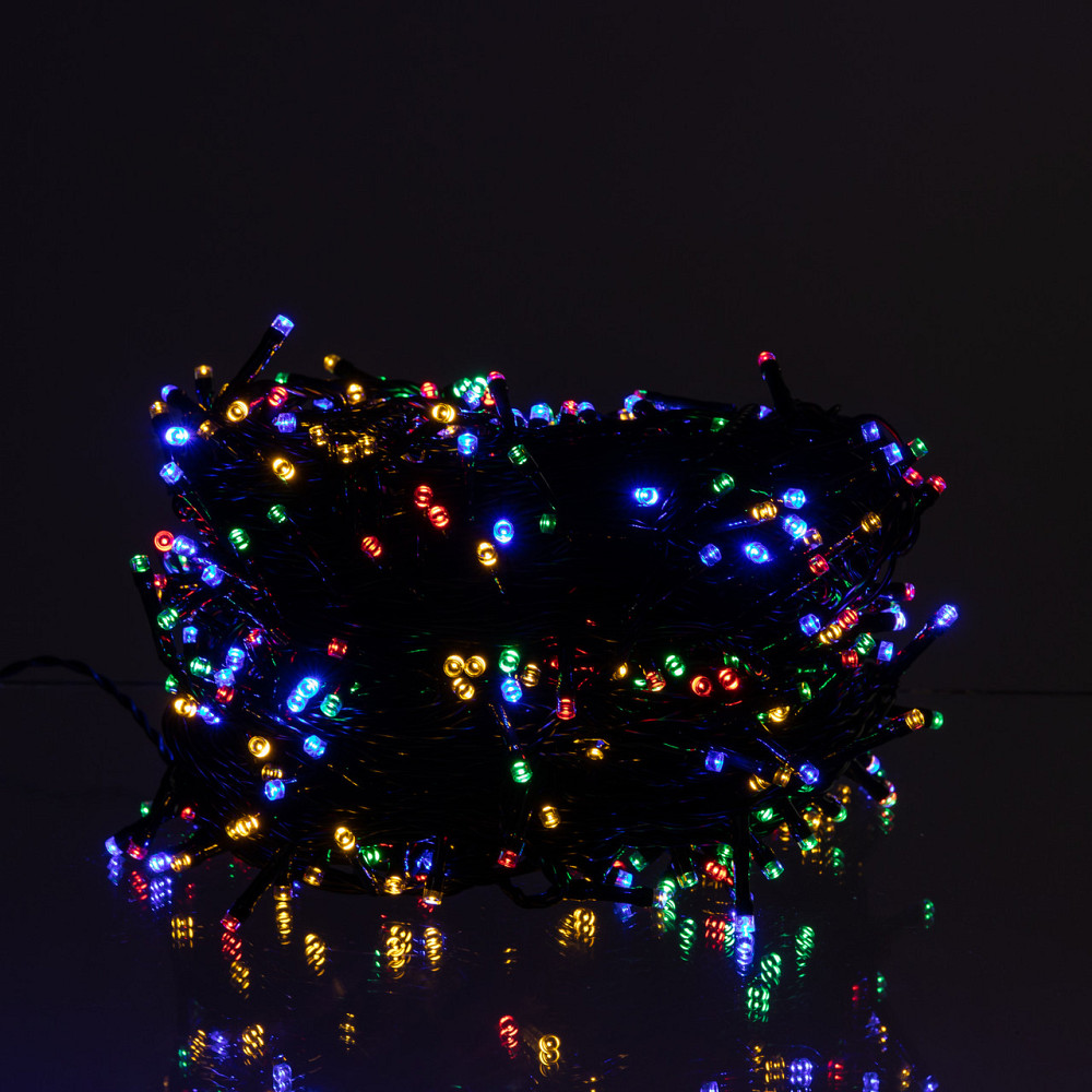 Garlando Новорічна гірлянда вулична 50 м 500 LED з сонячною батареєю чорний провід Мультиколір Коломыя - изображение 1