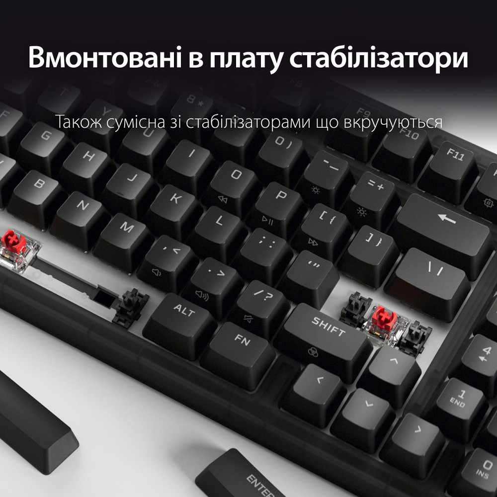 Клавіатура HyperX Origins 2 65 HX Red USB Black (B4QS3AA) ( 28354 ) Харьков - изображение 17