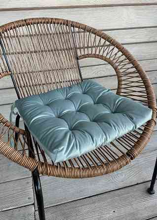 Подушка для стільців (40x40х5 см) Decorator Velour колір блакитний 84-178 Київ