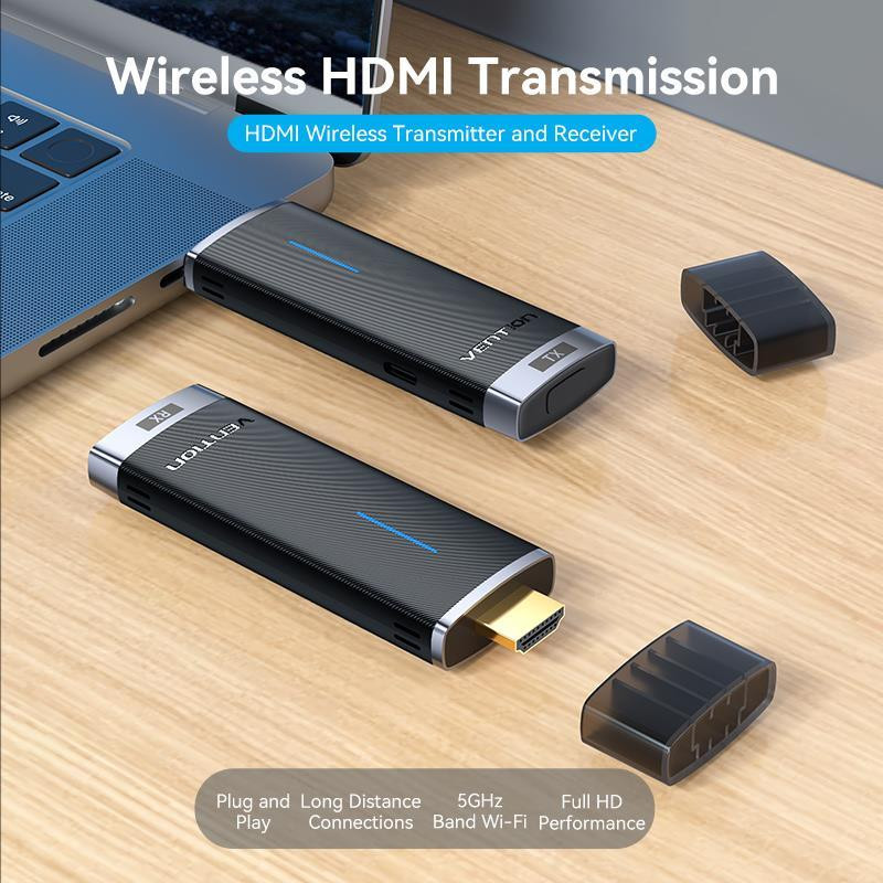 Безпровідний подовжувач Vention Wireless HDMI Transmitter and Receiver Black Київ - фото 17
