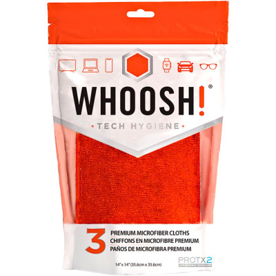 Салфетки Whoosh! Screen Shine 3 PACK CLOTHS, microfiber, 35х35cm (1FGCL3COM) Винница - изображение 1