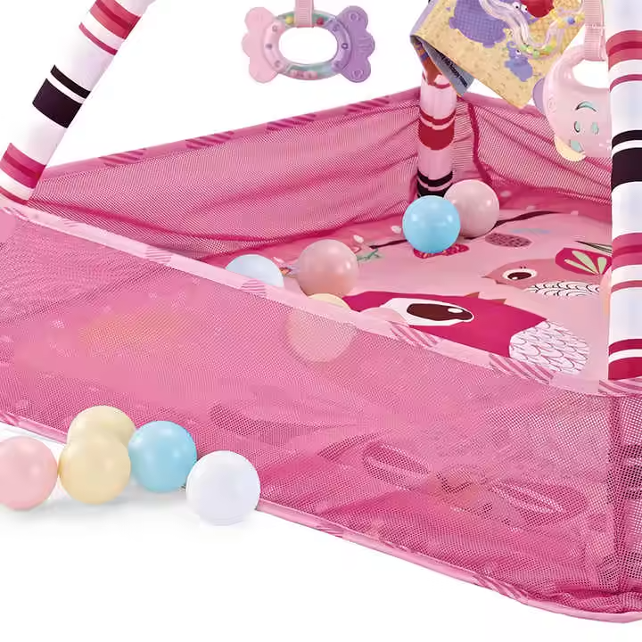 Ігровий дитячий манеж, килимок для повзання, розвивальний килимок для малюків з іграшками, рожевий Кам'янець-Подільський - фото 5