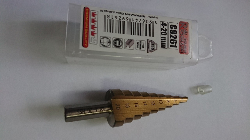 Ступеневе крокове свердло Richmann C9261 4-20 мм для металу HSS Коломия - фото 2