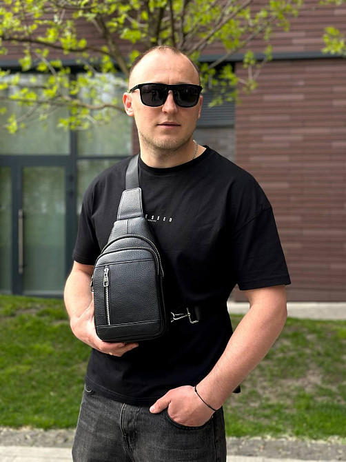 Чоловічий слінг для подорожей TIDING BAG 7862 чорний Київ - фото 10