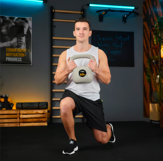 Гиря вінілова 10кг Trex Sport TX-010CKB сірий Киев - изображение 10