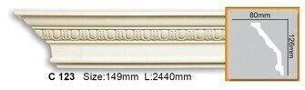Карниз полиуретановый с орнаментом Gaudi Decor C 123 Днепр - изображение 1