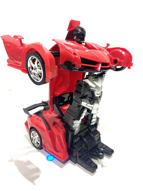 Трансформер робот на радіокеруванні перетворюється на машинку 19 см вид 4 Червоний (888-AD) Чернігів - фото 3
