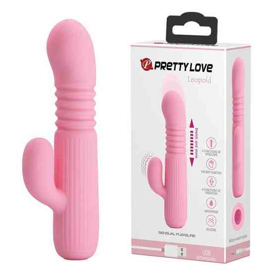 Вибромассажер с поступательным движением Pretty Love - Leopold, BI-014593-1 Sex Aura Киев