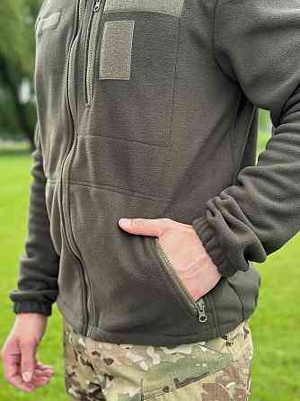 Військова тактична оливкова флісова кофта на змійці чоловіча тепла фліска тактична демісезонна кофта   WAR Львів