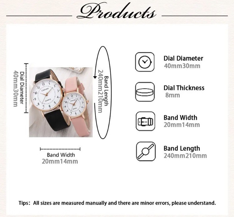 Подарочный набор для мужчин и женщин: 2 парные часы, - диам. 4см, длин 24см, шир. рем. 1,8 см Киев - изображение 6