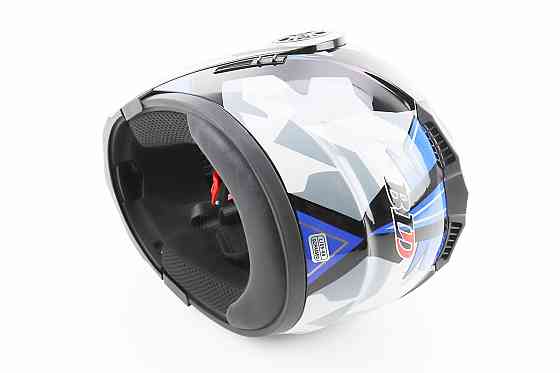 Шолом модуляр, закритий з відкидним підборіддям+відкидні окуляри BLD-159 L (59-60см), ЧОРНО-СИНІЙ Киев