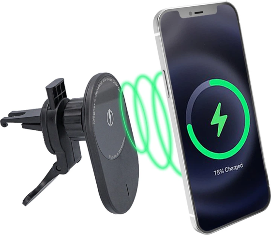 Бездротовий автомобільний зарядний пристрій-тримач Ailink MagSafe Auto Wireless Charger (AI-MagAuto1Bk) Б/В, чорний Київ