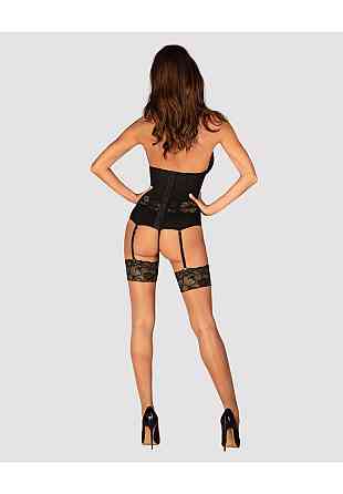 Эротический черный корсет Serafia corset XL/2XL Sex Aura Киев