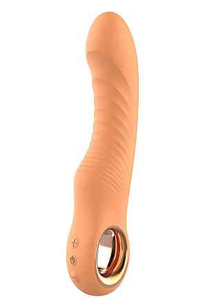 Вібратор ребристий Dream Toys Glam Flexible Ribbed Vibe, помаранчевий Sex Aura Київ