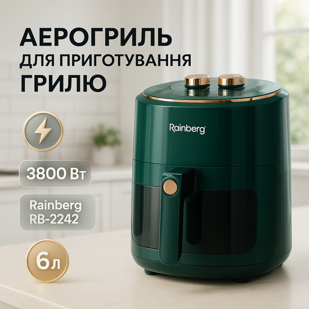 Повітряна сковорода для смаження без масла, Аерогриль з функцією смаження без олії XS-17 Львів - фото 15