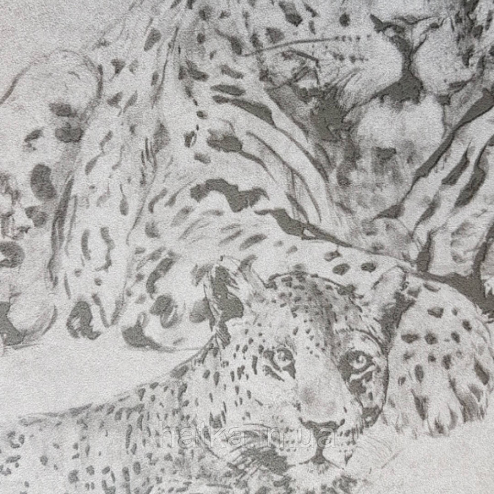 Шпалери вінілові на флізеліновій основі Decoprint BLOOMING BL22722 тигри темно-сірий Київ - фото 2