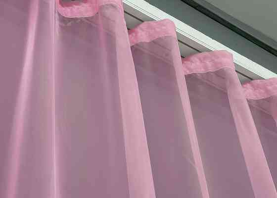 Тюль органза однотонна колір рожевий 002т Київ