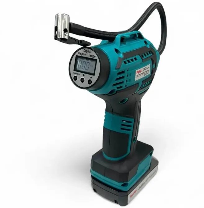 Акумуляторна підкачка ALFA компактний насос для шин з зарядним кабелем 21V насос для автомобільних шин у кейсі Львів - фото 2