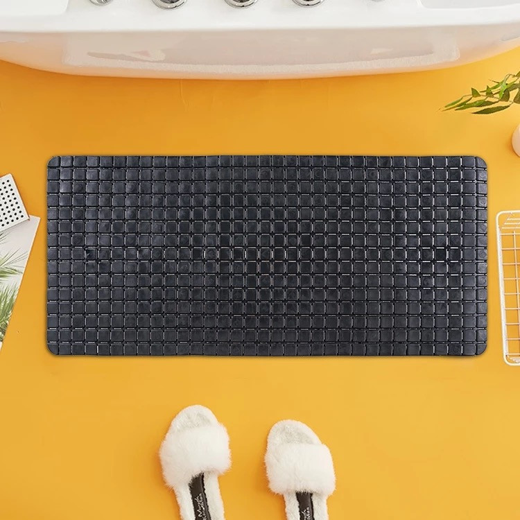 Коврик для ванной и душа с присосками Bathlux силиконовый, противоскользящий, люкс качество Черный Каменец-Подольский - изображение 1