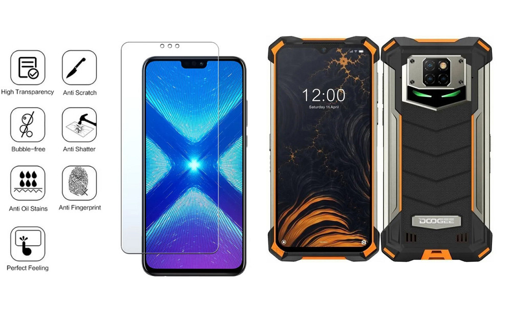 Защитное стекло NeoGlass для Doogee S88 Plus, S88 Pro – ультрапрозрачное и устойчивое Киев - изображение 4