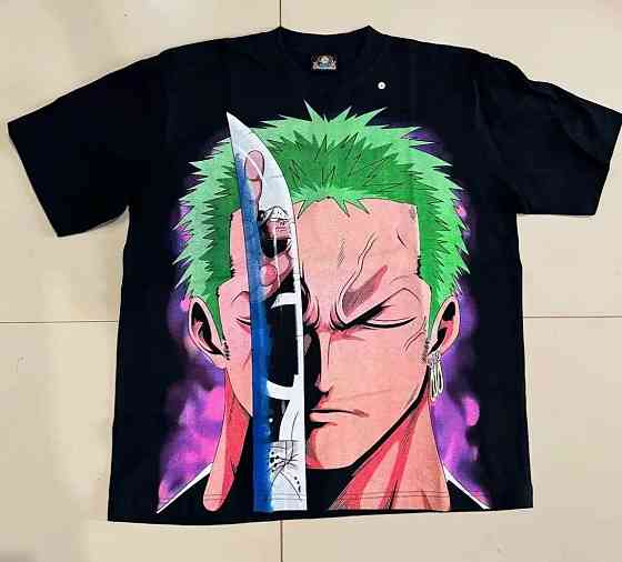 Футболка для хлопчика з принтом аніме Ван Піс Ророноа Зоро Кума оверсайз (зріст від 165 до 180) Чорний Дніпро