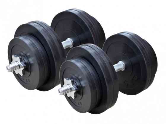 Гантелі обгумовані набірні 2 по 31 кг Гантелі, гирі, штанги та диски металеві Київ