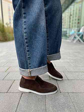 Лоферы женские Notta bene коричневые натуральная замша осень-весна размеры 36-40 (T-0224) Коломия