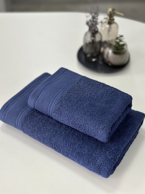 Махровое полотенце IDEAL TEXTILE Легкий бриз 50х90 см 450 г/м2 100% хлопок Синій Черновцы - изображение 5