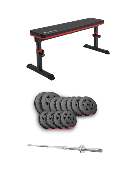 Набір Hop-Sport Premium 69кг з лавою HS-1025 Pro та штангою Киев - изображение 2