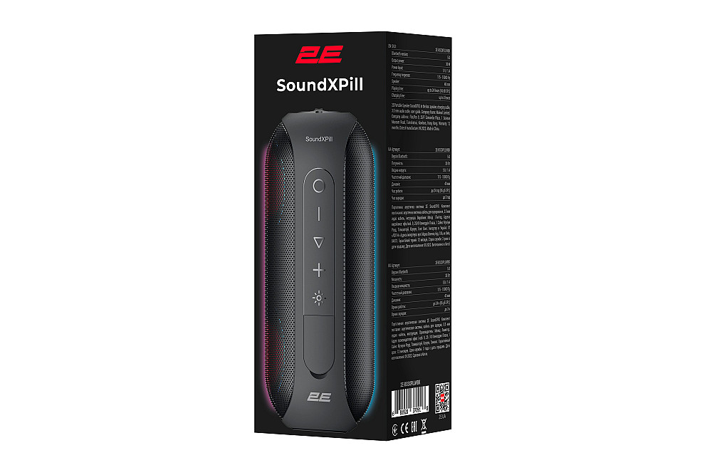 Акустична система 2E SoundXPill TWS, MP3, Wireless, Waterproof Black Київ - фото 11