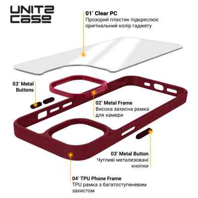 Чехол для мобильного телефона Armorstandart UNIT2 Apple iPhone 14 Marsala (ARM69943) Винница