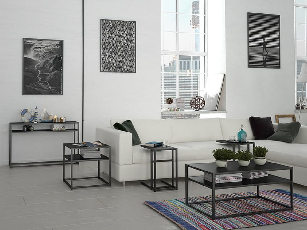 Журнальний столик SYMPHONY D чорний/чорний 45x30 Днепр - изображение 3