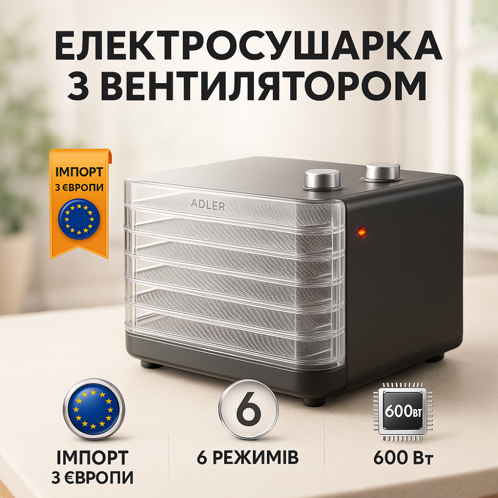 Сушарка для м’яса та риби, Сушарка для фруктів і овочів з Польщі Електрична з п’ятьма лотками FM-71 Львів - фото 15