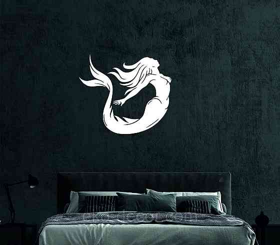 Декоративное настенное 3D Панно «Русалочка» Декор на стену с объемом 90*78 см, Белый Киев