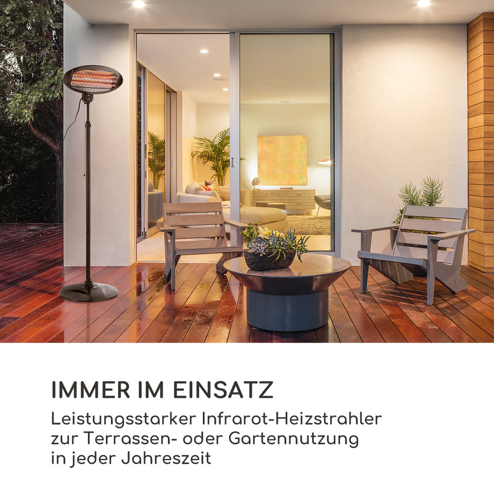 Инфракрасный обогреватель для патио Hot Roddy IP34 650/1300/2000 Вт 2000 Вт (Германия, читать описание) Ровно - изображение 3