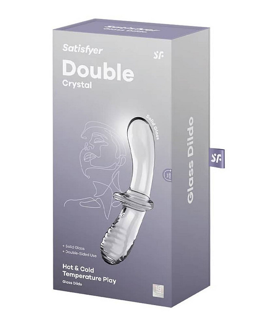 Подвійний фалоімітатор SATISFYER Double Crystal (transparent) Sex Aura Київ - фото 1