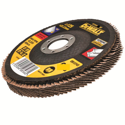 Круг зачистний DeWALT пелюстковий INOX Extreme, метал, 125x22.23 мм, G 80 мкм (DT30622) Вінниця - фото 1