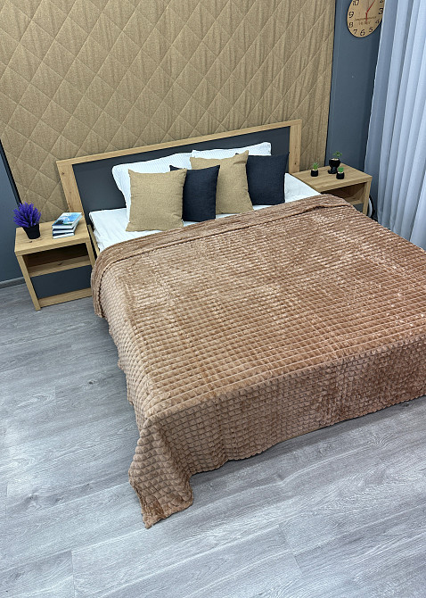 Плед-покрывало Кубик 200х220 см (+-10см) Капучино (87-236) Киев - изображение 6