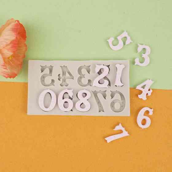 Молд силіконовий Цифри 100 на 55 мм рожевий Київ