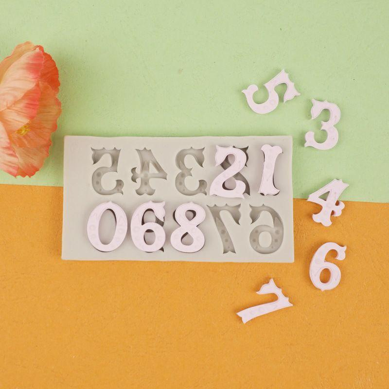 Молд силіконовий Цифри 100 на 55 мм рожевий Київ - фото 6