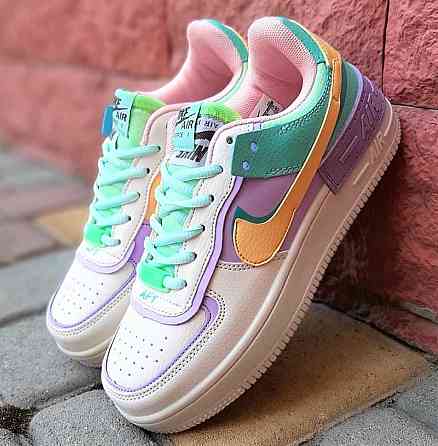 Кросівки Nike Force Білі Жіночі Шкіряні Форси Shadow Різнобарвні Найк (розміри: 36,37,38,39,40) Відео Огляд — 2 Дніпро