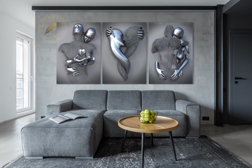 Модульна картина Закохані Абстракція Art-702_3 Київ - фото 3